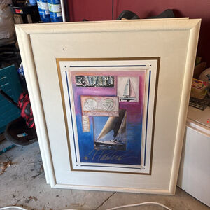 Vintage Lithograph, Hoist the Sails, Signed by Artist Paul Melia, Ltd. Edition